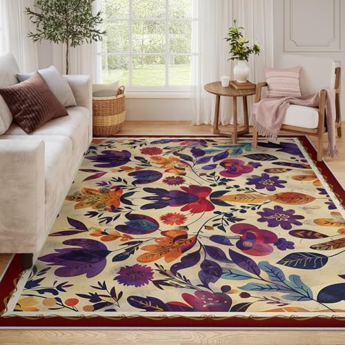 Tapis antidérapant lavable 90x150cm pour protéger le sol du salon avec style - 6