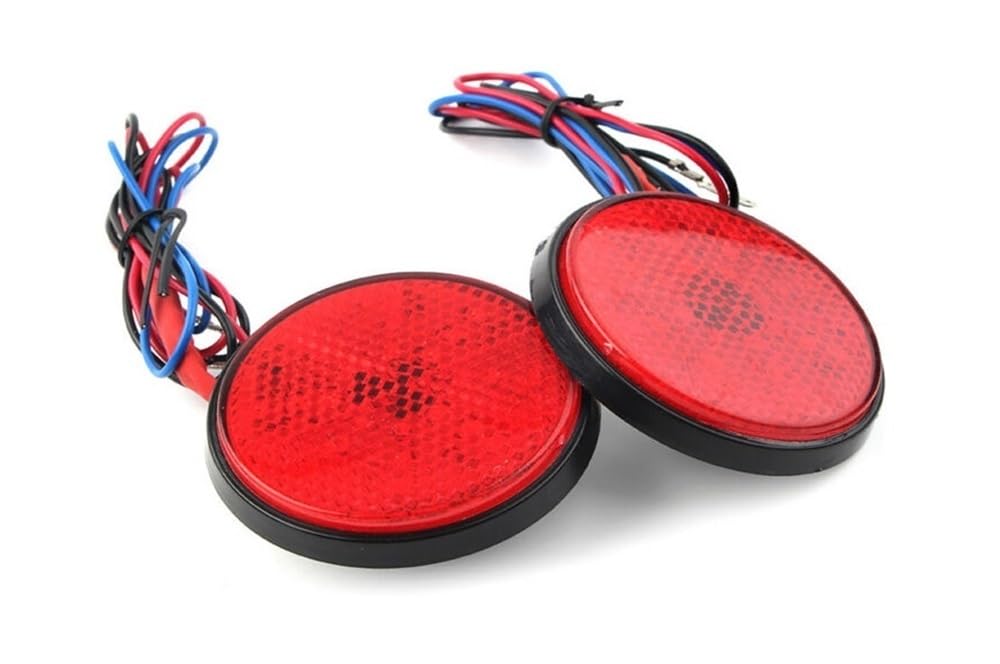 Luce Stop Fanale Posteriore Riflettore di luce LED rotondo da 12 V per indicatori direzione laterali per moto segnalazione direzionale posteriore per cross