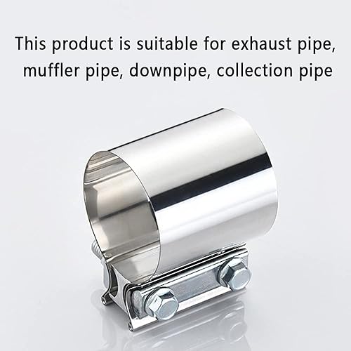 Miniatura 7 de 1 pieza Abrazadera para silenciador de acero inoxidable 304 resistente - Abrazadera de escape de 2.25 pulgadas