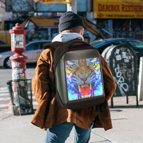 Image of LED Laptop Backpack - Stylish Illuminated Travel Bag for Men & Women, Tech & Everyday Use (BLACK)