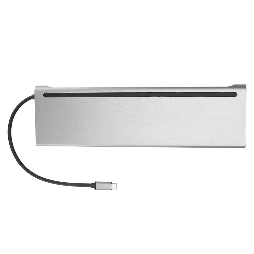 Hub USB in lega di alluminio, 2 docking X 4K HD, trasmissione stabile Doppia uscita HDMI + Vga Notebook compatibile con le versioni precedenti per notebook di tipo C