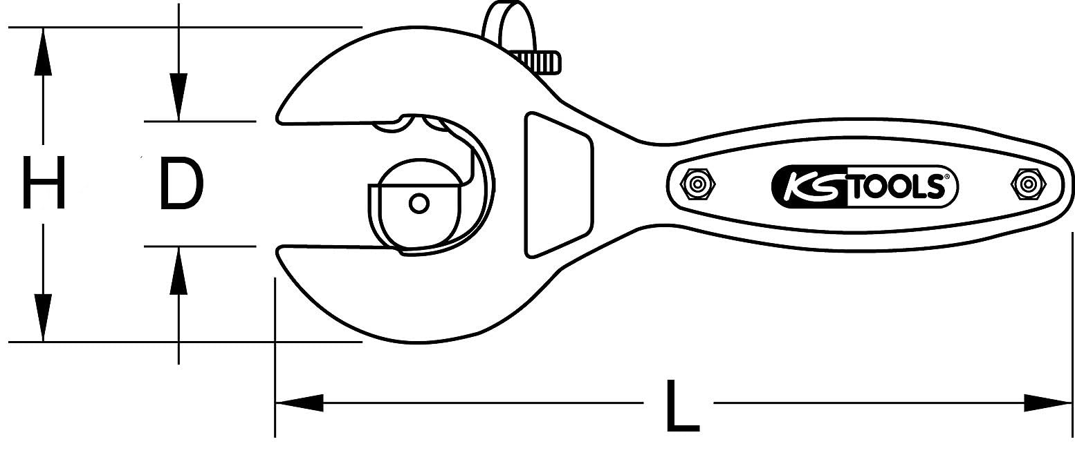 KS Tools 104.5002 Cortatubos de carraca 8-28mm