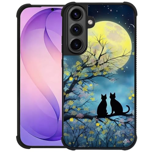 Coque Samsung Galaxy S26 silicone CARLOCA chat noir lune