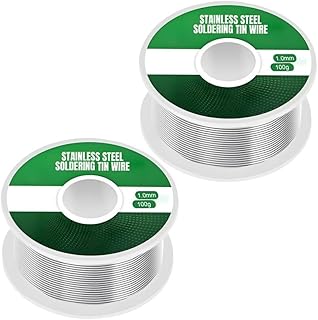 Aluminum Stainless Steel Lighter Solder Wire,High Strength Low Melt Soldering Wire，Stainless Steel Welding Wire Tin Wire (2pcs/100g)