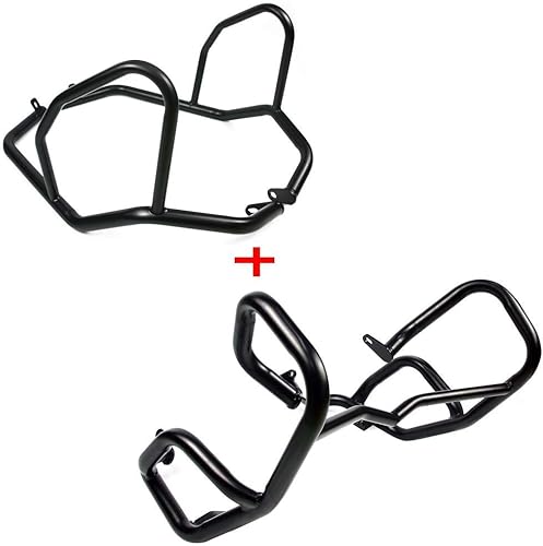 Miniatura 8 de Protector de parachoques de repuesto para BMW F750GS F850GS 2018 2019 2020 2021 2022 (inferior y superior, negro)