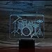 Produktbild 3D Illusion Lampen Schlagzeuginstrument 16 Farben Led Nachtlicht Touch-Schalter Schlafzimmer Schreibtisch Beleuchtung Haus Dekoration Für Kinder Weihnachten Geburtstag Beste Geschenk Spielzeug