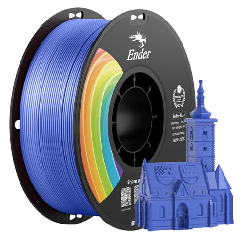 Image of Creality 3D Printer Filament, PLA Plus Filament 1.75mm Rainbow, PLA Pro Toughness Upgraded Dimensional Accuracy + /- 0.03mm, 1KG Spool(2.2lbs) Ender PLA+ Filament for Most 3D Printer