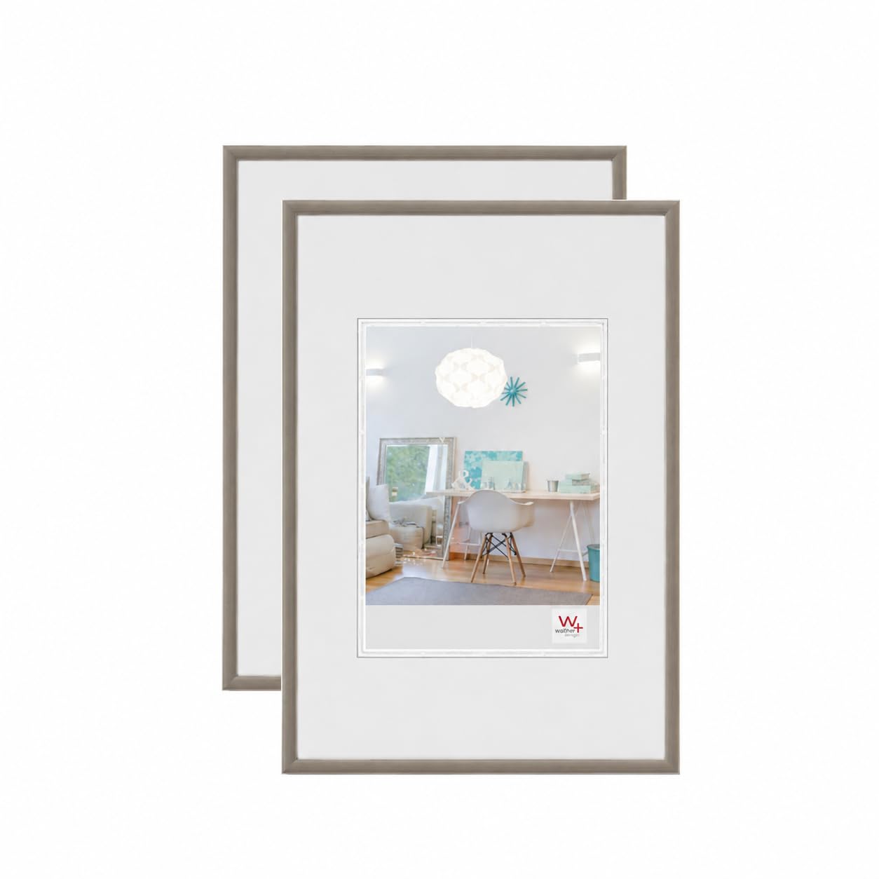 walther design Bilderrahmen Stahl 30x45 cm 2er Pack New Lifestyle Kunststoffrahmen KV045DD