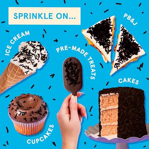 Image of Fancy Sprinkles Chocolate Crunchy Jimmies | Brownie Flavored Chocolate Sprinkles for Cake, Cupcake & Ice Cream | Classic & Funfetti Baking | Everyday & Birthday | 1 Pack (0.5c)