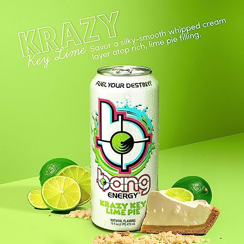 Bang Energy Key Lime Pie, SugarFree Energy Drink, 16Ounce