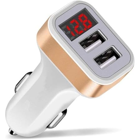 Amazon Co Jp Fc 工場 車載 充電器 電圧計付き Usb 2ポート 車載電流計 コンパクト Usb増設 Led 3 1a急速充電表示 12v 24v 車載 充電器 For Iphone Or Android スマホ 使用前に注意事項を確認してください 2 1a 車 バイク