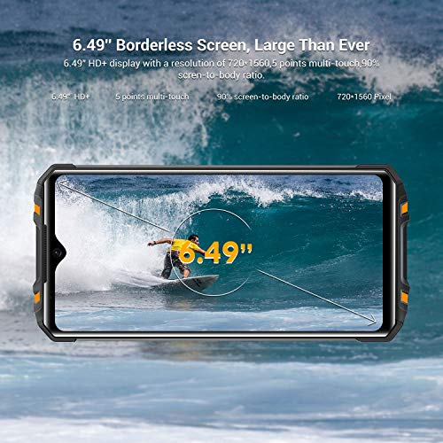 OUKITEL-WP8-Pro-Unlocked-Rugged-Smartphone-Android-10-4GB-RAM-64GB-ROM-MT6762D-Cellphone-IP68-5000mAh-649-inch-Dual-SIM-16MP-Rear-Triple-Camera-NFC-Global-Version-Mobile-Phone-Black