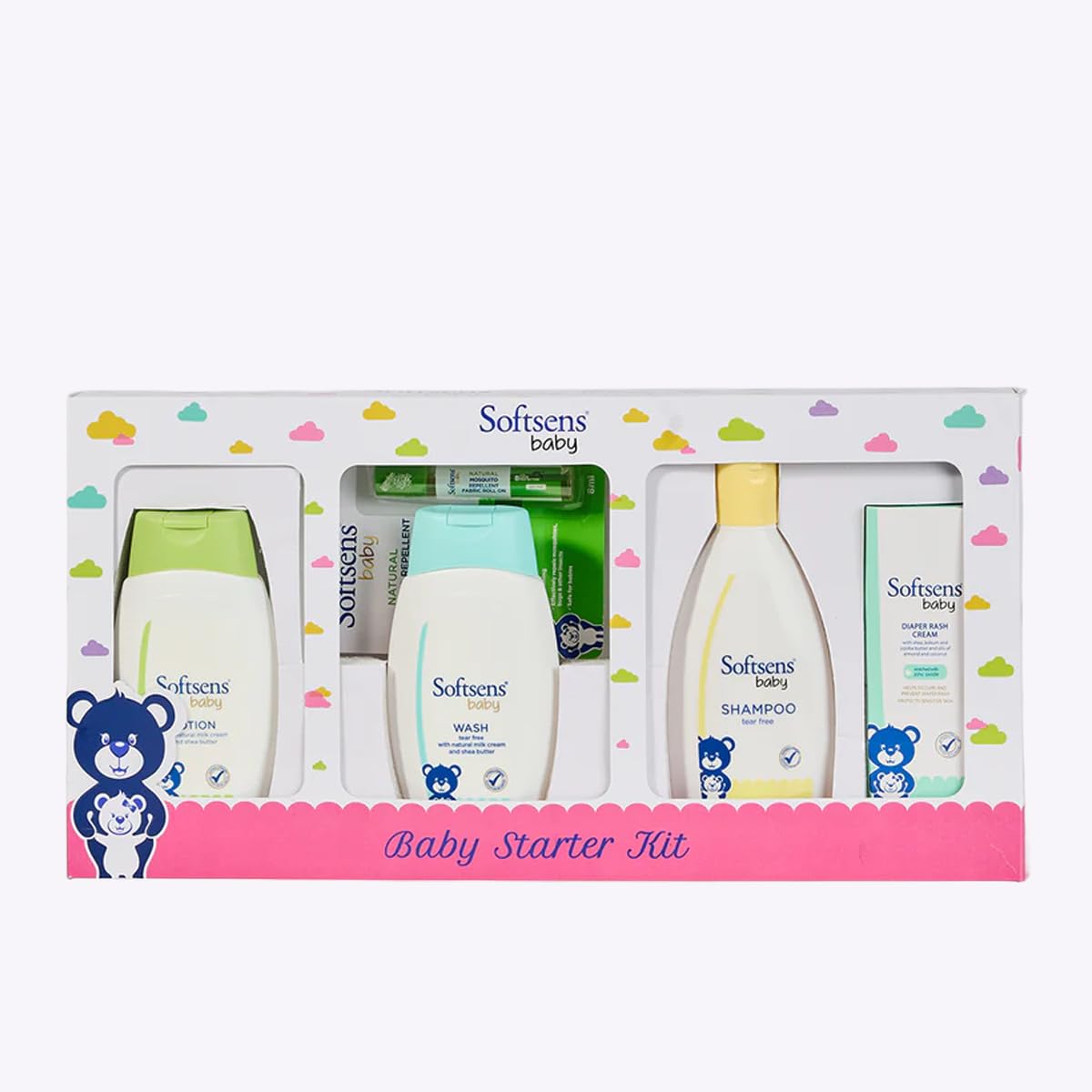 Softsens Baby Starter Kit, 5-in-1 Natural Care Set with Shampoo, Body Wash, Lotion, Diaper Rash Cream and Mosquito Repellent Roll-On-image-40