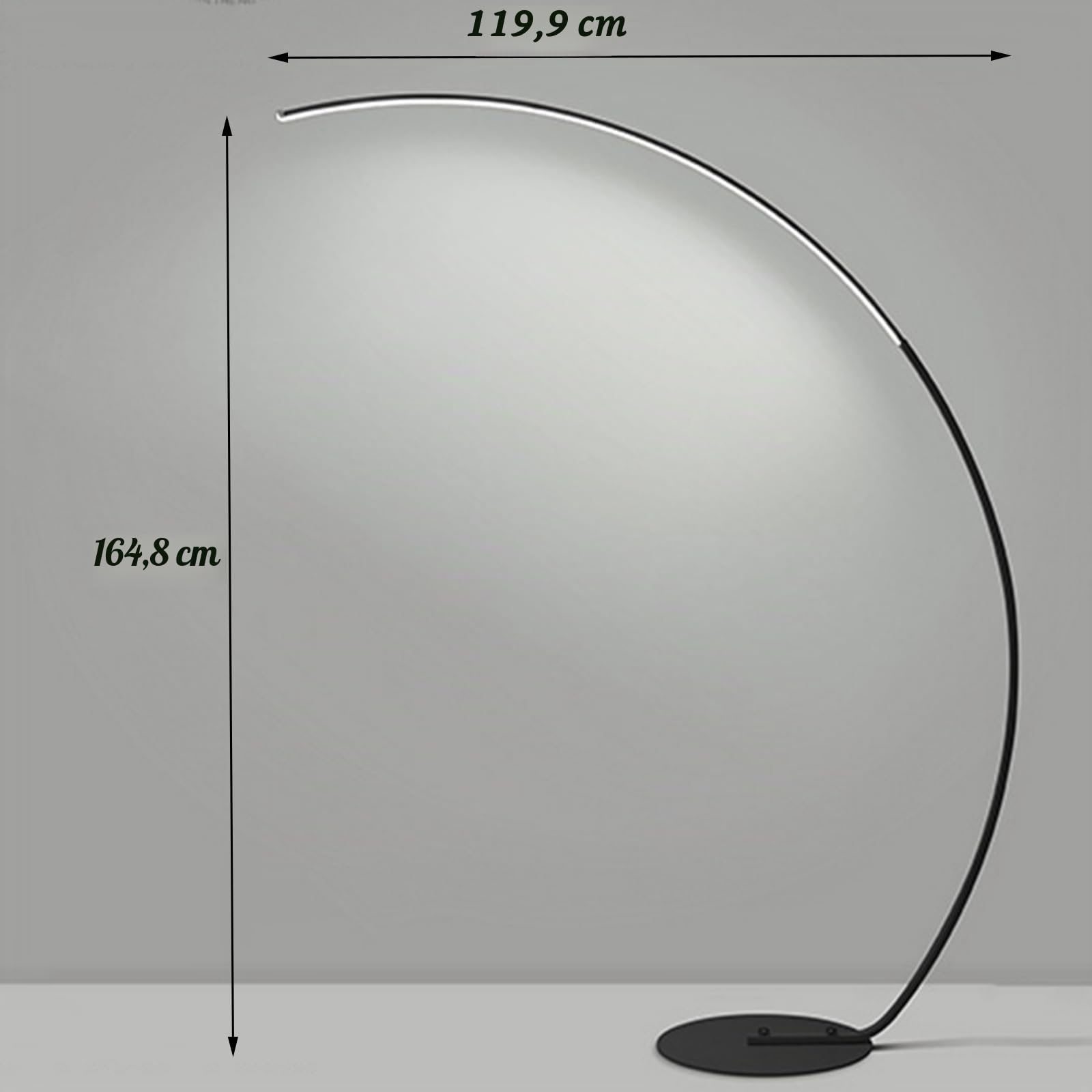 Lampada da terra a LED dimmerabile, lampada da terra ad arco, lampada da terra ad arco per lettura con telecomando, lampada alta moderna, lampada per illuminazione ambientale per soggiorno, ufficio, c