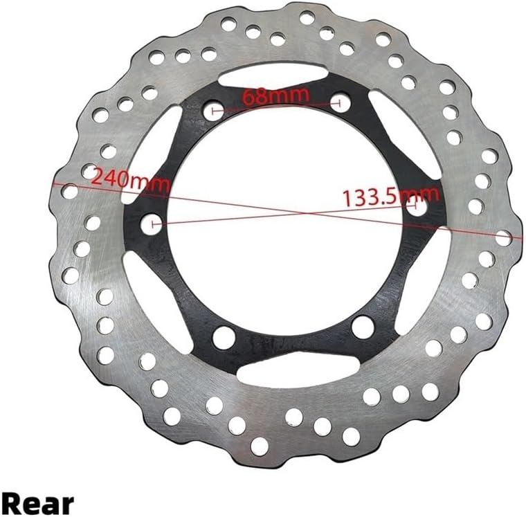 280mm/240mm Front Rear Disc Brake Kit for Kawasa KL650 KLR650 KL KLR 650 2008-2011 2012-2018 Motorcycle 41080-0099-11H(Rear)