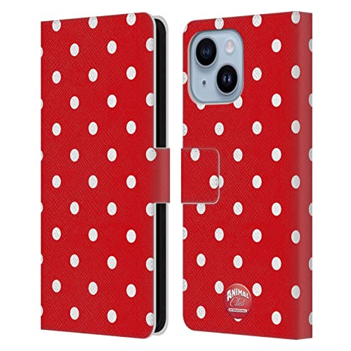 Étui en cuir iPhone 14 Plus portefeuille antichoc à motif pois Animal Club