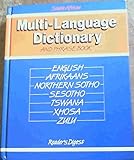South African multi-language dictionary and phrase book: English, Afrikaans, Northern Sotho, Sesotho, Tswana, Xhosa, and Zulu