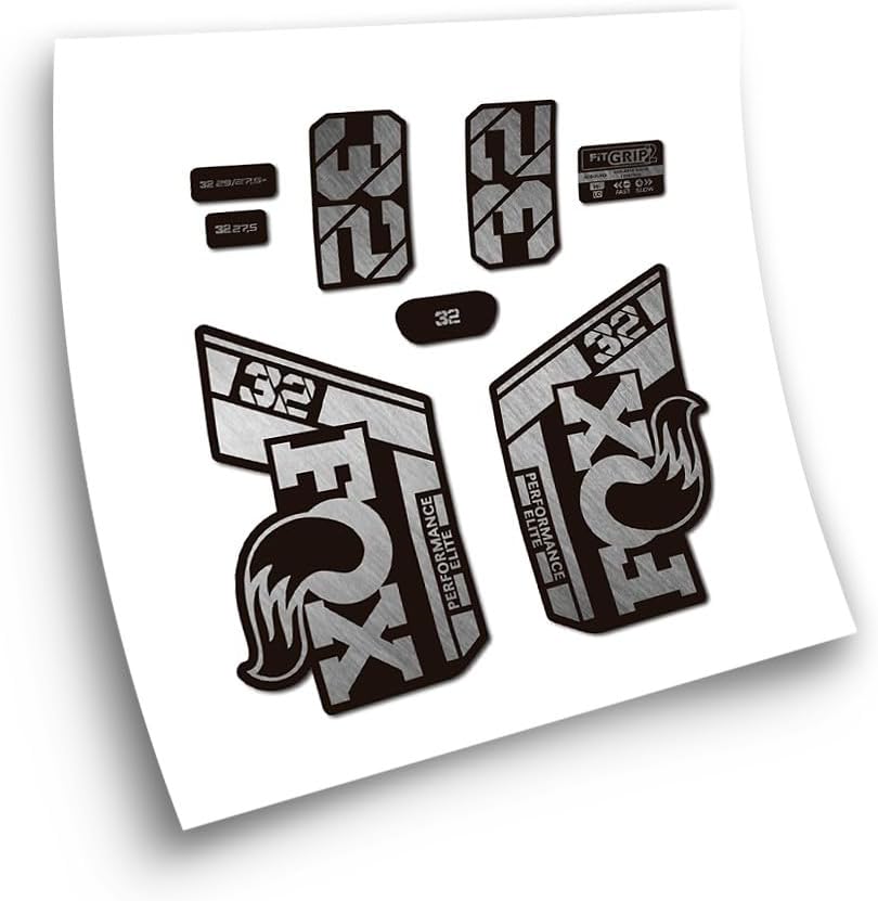 Stickers Compatible with Fox 32 Performance Elite 2021 Metallic Silver 1 CMT
