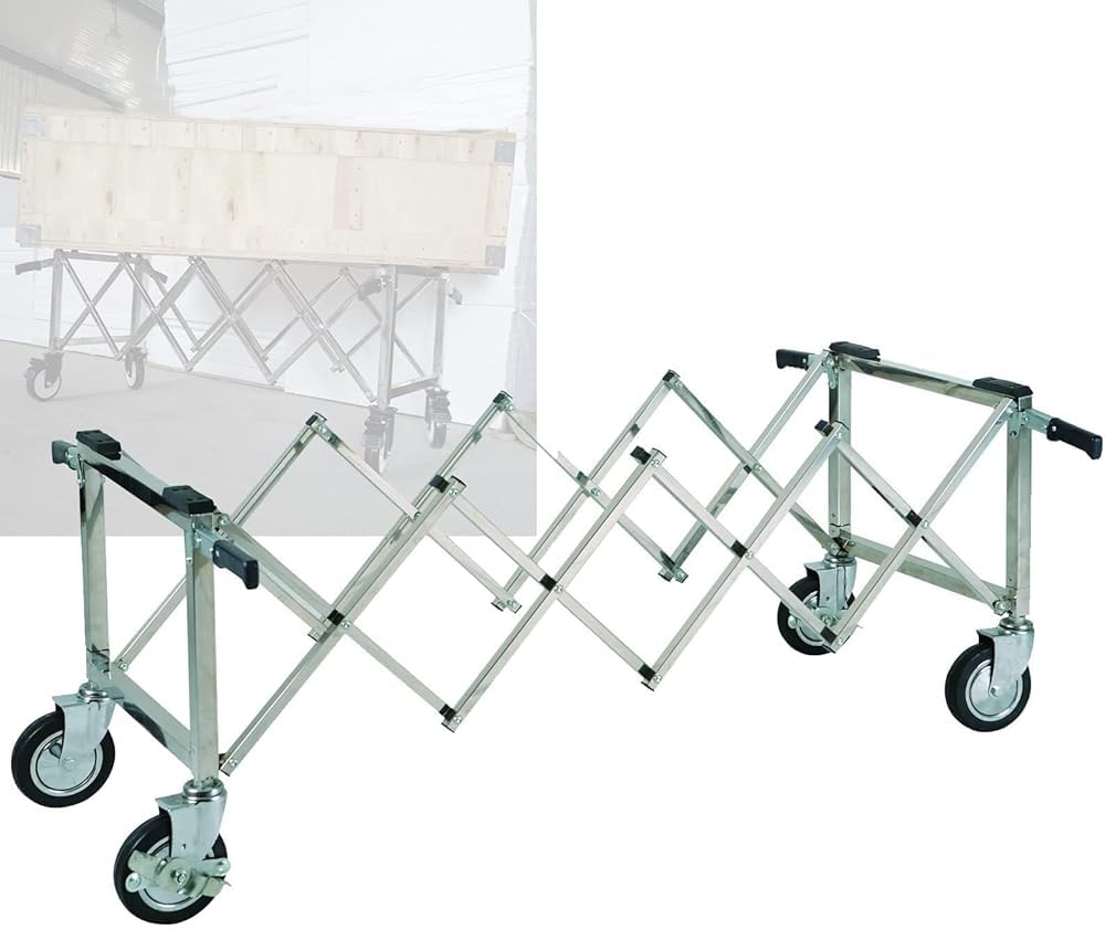 Camión plegable de aleación de aluminio para funeraria, con ruedas para transporte