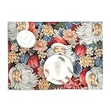 Set de table américain petit déjeuner en tissu Gobelin de Noël – Set de table américain de Noël – Fabriqué en Italie (BABBO FIORI)