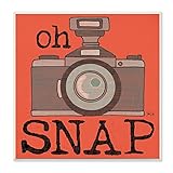 Stupell Industries Oh Snap Vintage Camera Wall Plaque Art, 12 x 0.5 x 12, Multi-Color