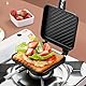 Lwuey Sandwich Pfanne Doppelt, Sandwich Maker Bratpfanne Antihaft Toastpfanne Hitzebeständigem Griff Frühstück Braten Aluminium Eiern Brot Toaster Tortillas Panini Haus Küche Outdoor Grillpfanne