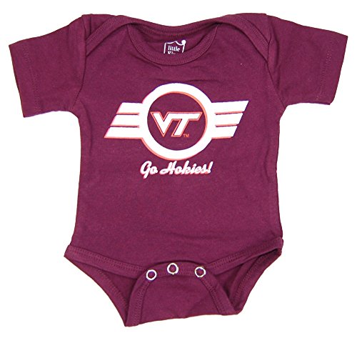 Ncaa Virginia Tech Hokies Diaper Shirt Romper, 3 Months, Maroon #TOP22