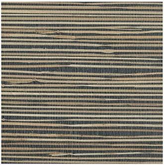 York Wallcoverings NZ0786 Grasscloth Wallpaper by River Grass, Black, Cream, Beige, Khaki, Tan