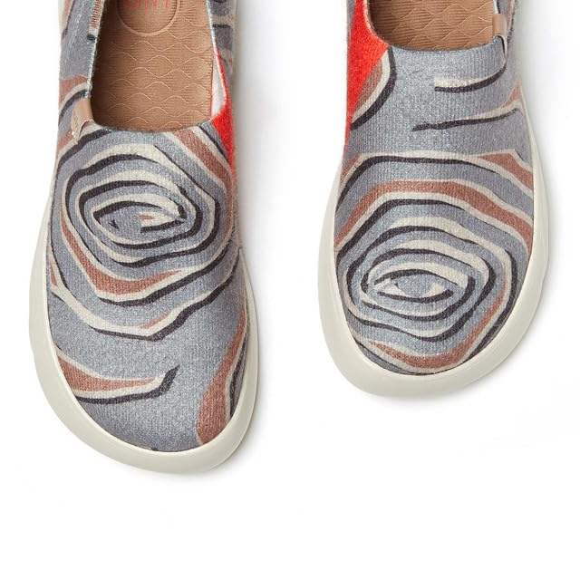 Image of UIN Women's Artistic Slip-On Shoes Vibrant Floral Casual Loafers Lightweight Comfortable Travel Footwear
