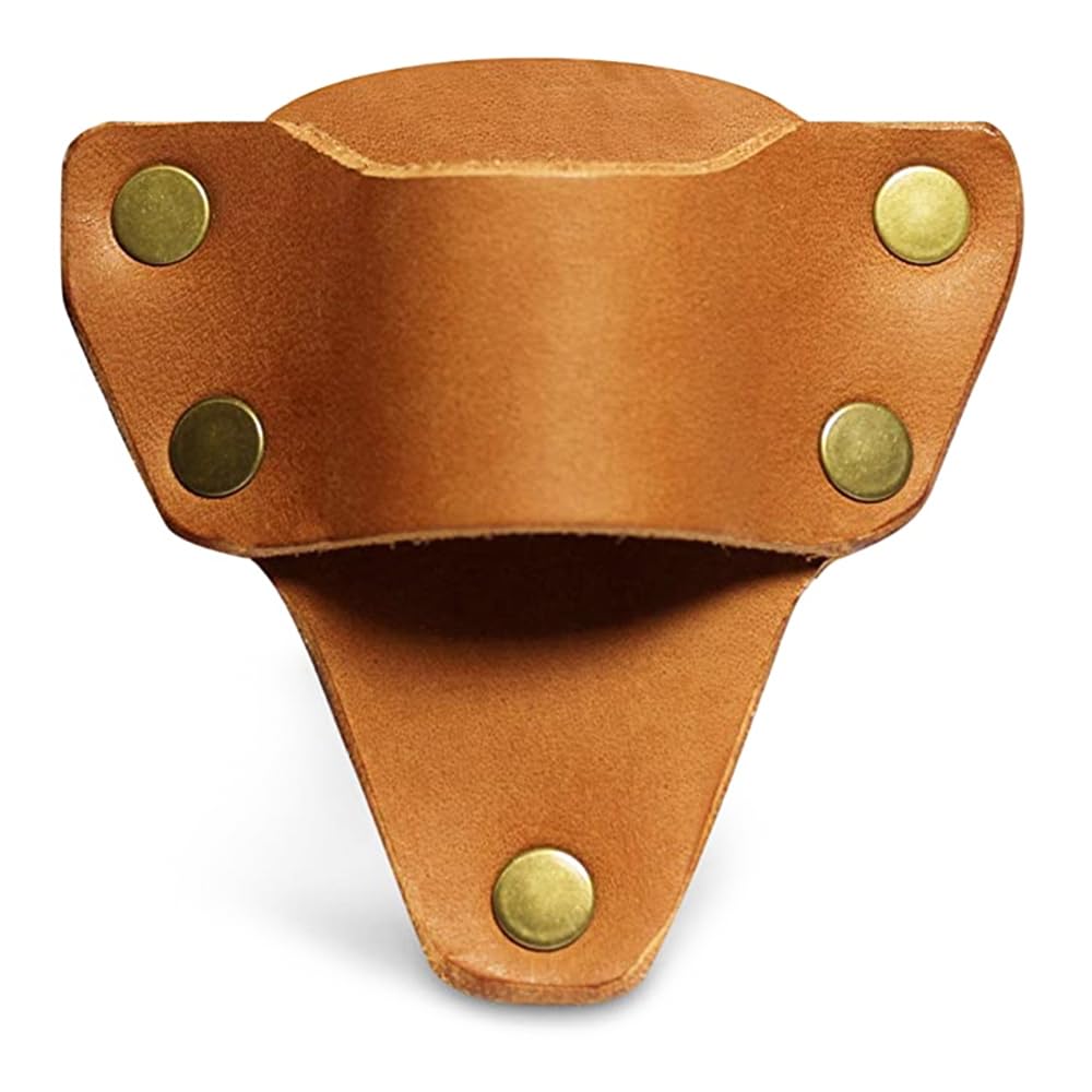 BDKMMS Flashlight Holster, Leather Flashlight Holder Vertically/Tilted for Duty Belt Tool Belts