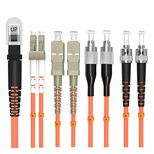 Cable MTRJ a ST de fibra óptica dúplex OM2 15 metros con cubierta LSZH de seguridad 3