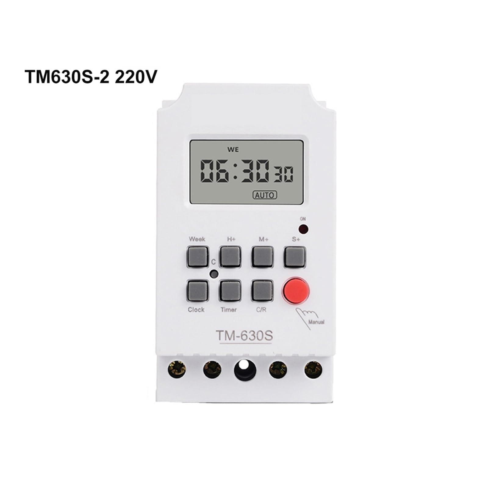 ZERVA 230VAC 30A Carga Pesada 1NO 7 días Temporizador programable semanal, Digital 220V Electrónico Temporizador de intervalo de 1 Segundo Salida de Potencia (Size : 220V)