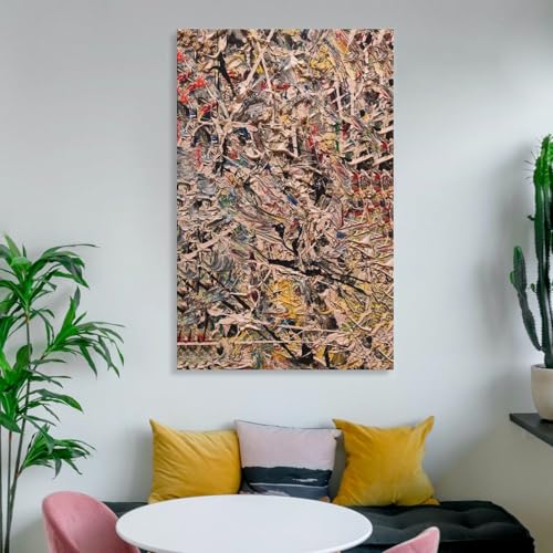 Poster Jackson Pollock Convergence impression toile moderne pour ambiance zen de chambre - 6
