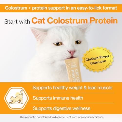 Image of Doctor By Cat Colostrum Protein Cat Supplement Immune Support Muscle Growth, Gentle on Digestion for Kittens, Adult&Senior Cats with Goat Milk, Whey Protein Isolate, Colostrum Lickable Formula