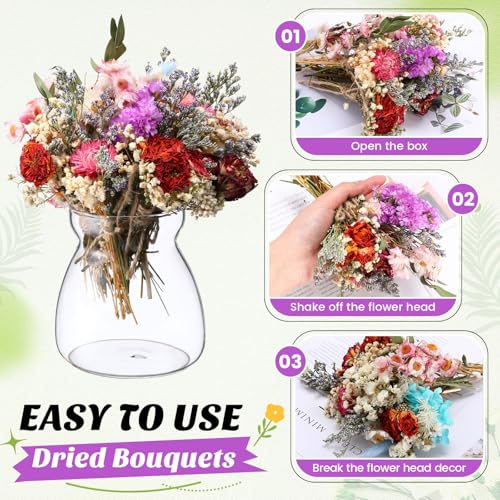 Mini ramilletes flores secas Olvídame 30 piezas miniatura 4