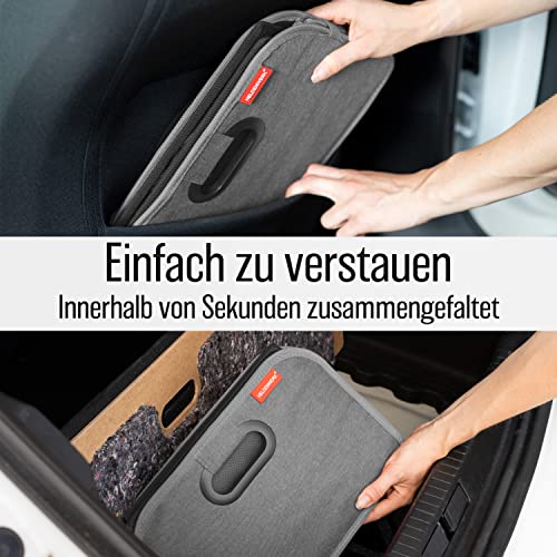 HELDENWERK Kofferraumtasche faltbar mit Anti-Rutsch-Klett - Kofferraum-Organizer, Auto Faltbox, Einkaufstasche - verstärkt und stabil