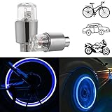 CJRSLRB 2Pack Car LED Wheel Lights, Bike Tire Valve Light, Waterproof Wheel Valve Cap Lamp for...