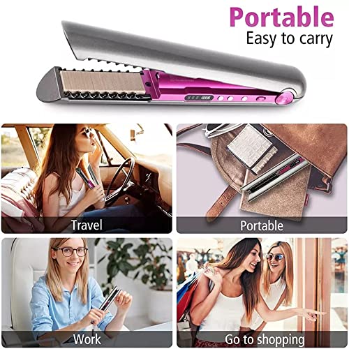 Straightener Mini Hair Curler, Ceramic Mini Hair Curler For Short Hair Fine Hair, 2 In 1 Mini Ceramic Curler And Hair Straightener, Mini Curling Iron 1/2 Inch Barrel Short Hair #TOP1