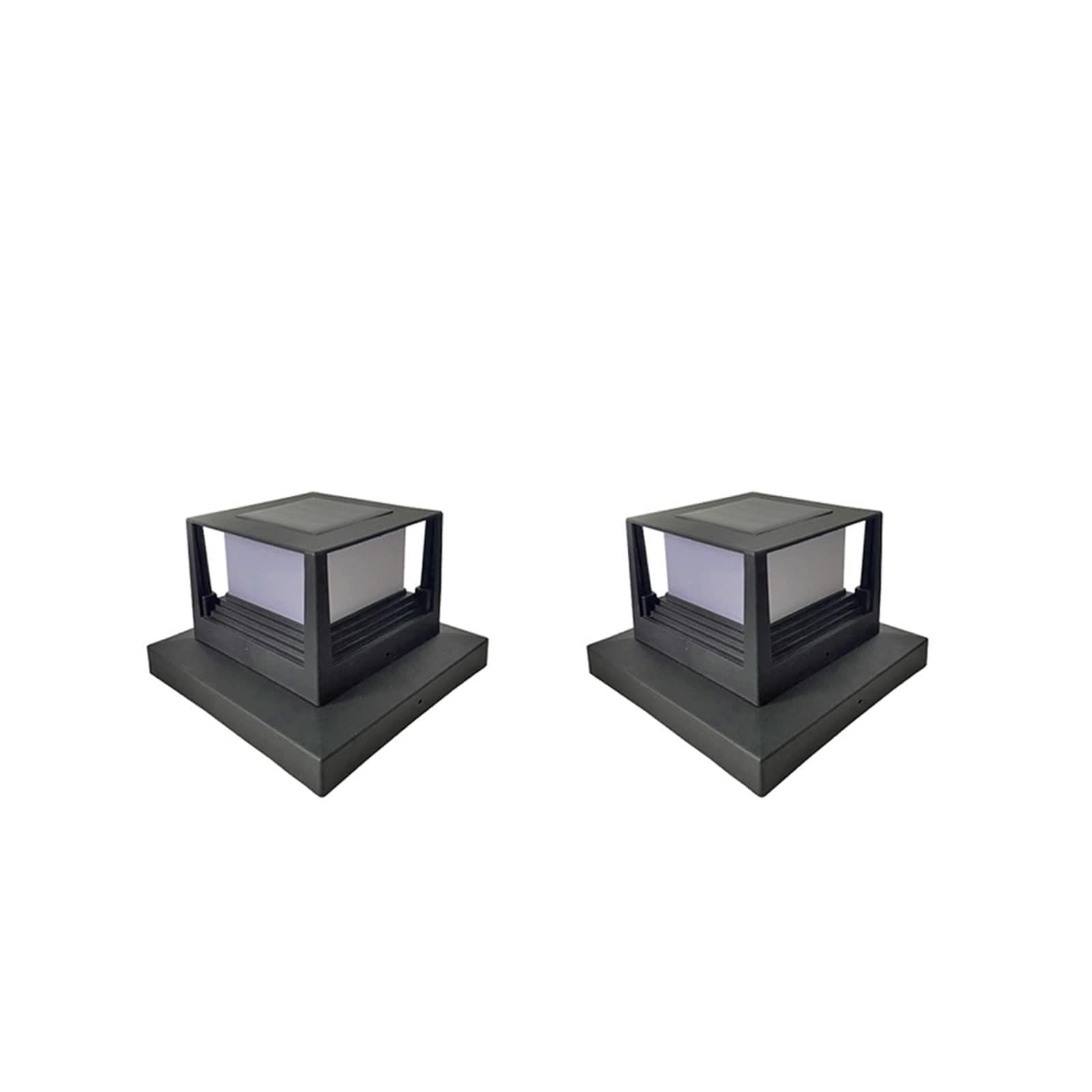 Lampe de tête de colonne étanche solaire pour illuminer un portail sans électricité