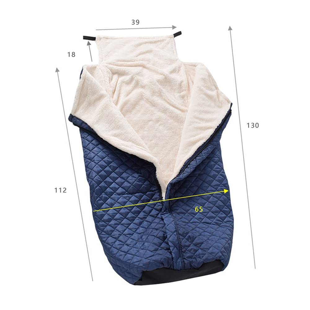 Saco para Silla de Ruedas, Manta Siamés Semi Envuelto Cubierta Perfecto Felpa Gruesa Espalda, Manta de Protección para Sillas de Rueda,Grayblue