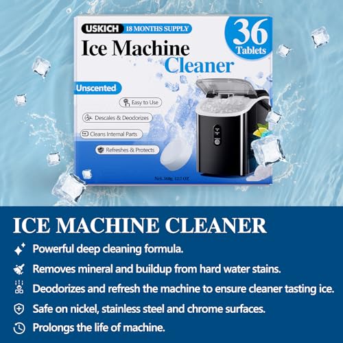 Image of Ice Machine Cleaner Descaler Tablets-36Pack Ice Maker Cleaner | Compatible with Frigidaire, Opal, GE Profile, Kitchenaid, Nickel Safe Scale Remover for Countertop, Nugget Ice Makers