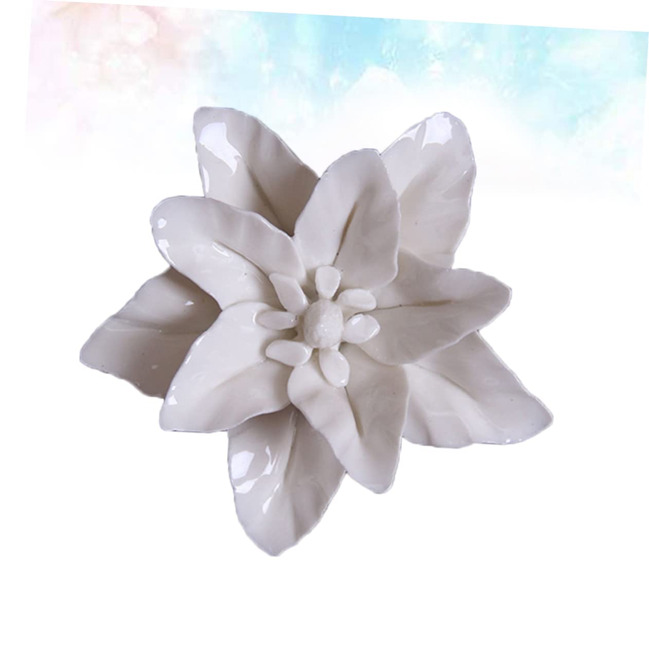 Decorazione Murale In Ceramica Con Giglio Bianco – Fiore 3D Da Appendere, Per Casa E Ufficio