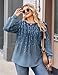IN'VOLAND Plus Size Tops for Women Long Sleeve Boho Shirts 3X Crew Neck Floral Flowy Babydoll Top Loose Casual Tunic Blouse