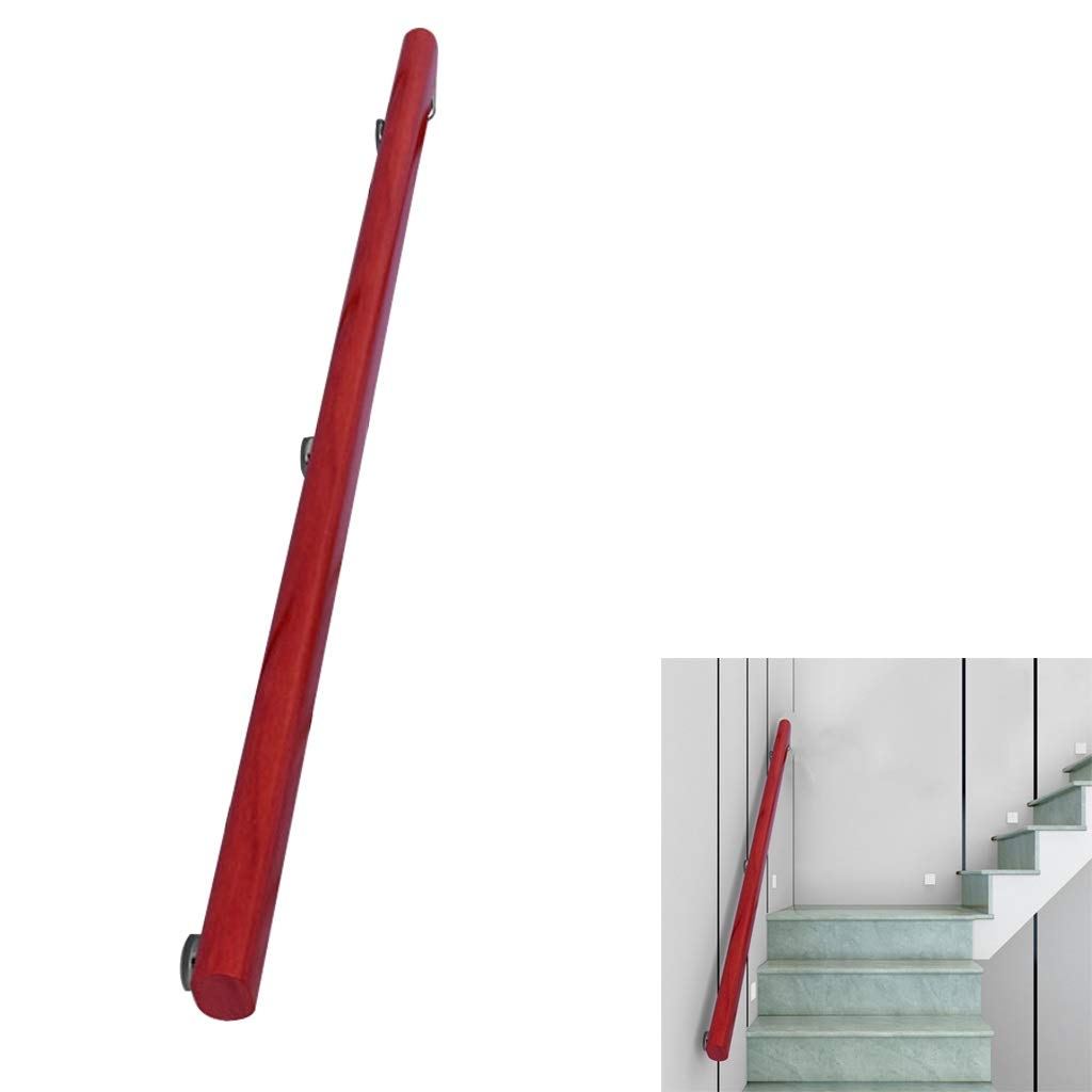 Main courante en bois intérieur avec support inox pour escalier et loft