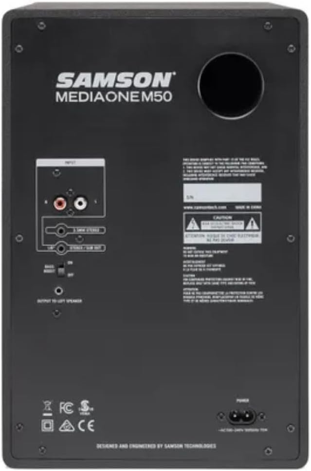 SAMSON Pair M50 5" Powered Studio/Computer/Podcast Reference Monitors Speakers