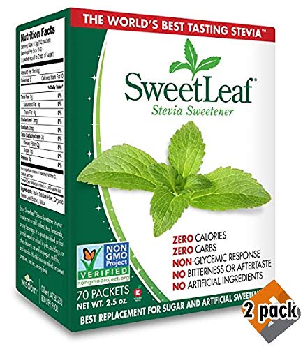 SweetLeaf Natural Stevia Sweetener, 140 Count (Pack of 2)