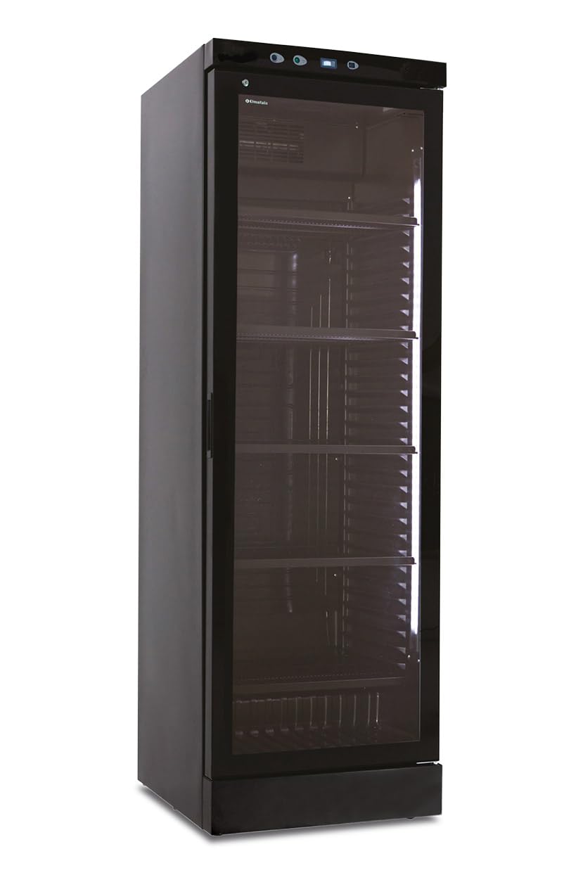 Generico Vetrina Frigo per bibite Vetrina Bevande Lt. 302 con porta a vetro ristorante bar colore nero CL372VG