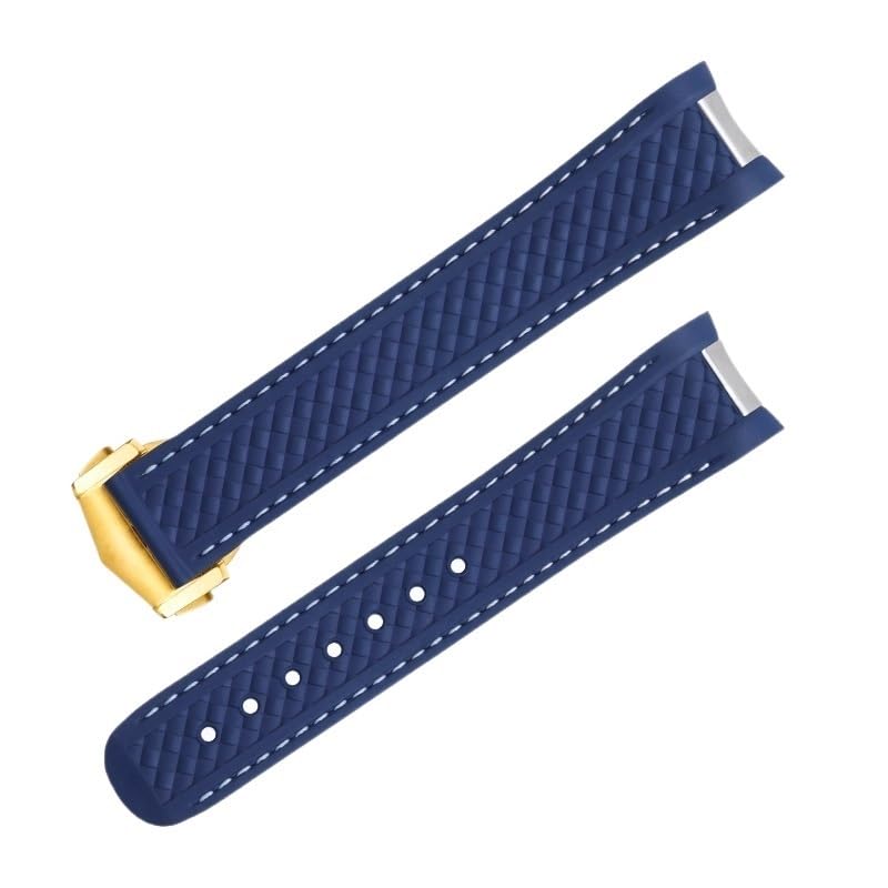 Bracelet montre caoutchouc 20mm 21mm fluorescent pour Omega Aqua Terra Seamaster
