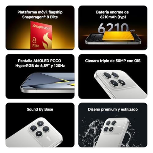 XIAOMI POCO F8 Pro Smartphone 12+256 Go Batterie 6210mAh - Noir - 4
