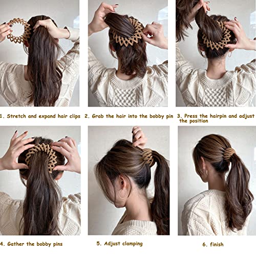 7Pcs Bird Nest Magic Hair Clip, Zabernim Hair Holder, Zabernim Birds Nest Magic Hair Clip, Lazy Birds Nest Plate Hairpin For Thin Hair #TOP5